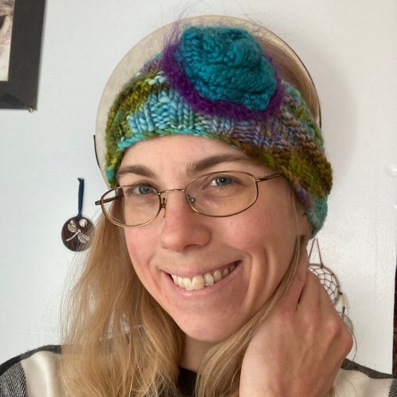 Handmade Crochet Knit Headband Ear Warmer - Picture 1 of 4